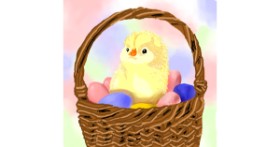Drawing of Easter chick by Joze