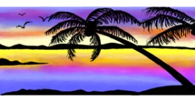 Drawing of Palm tree by justme❤️