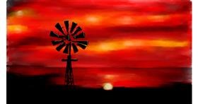 Drawing of Windmill by Mandy Boggs