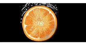 Orange-Zeichnung von Temüjin