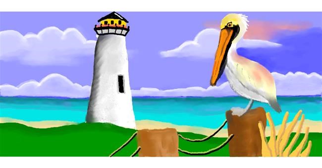 Drawing of Lighthouse by Debidolittle