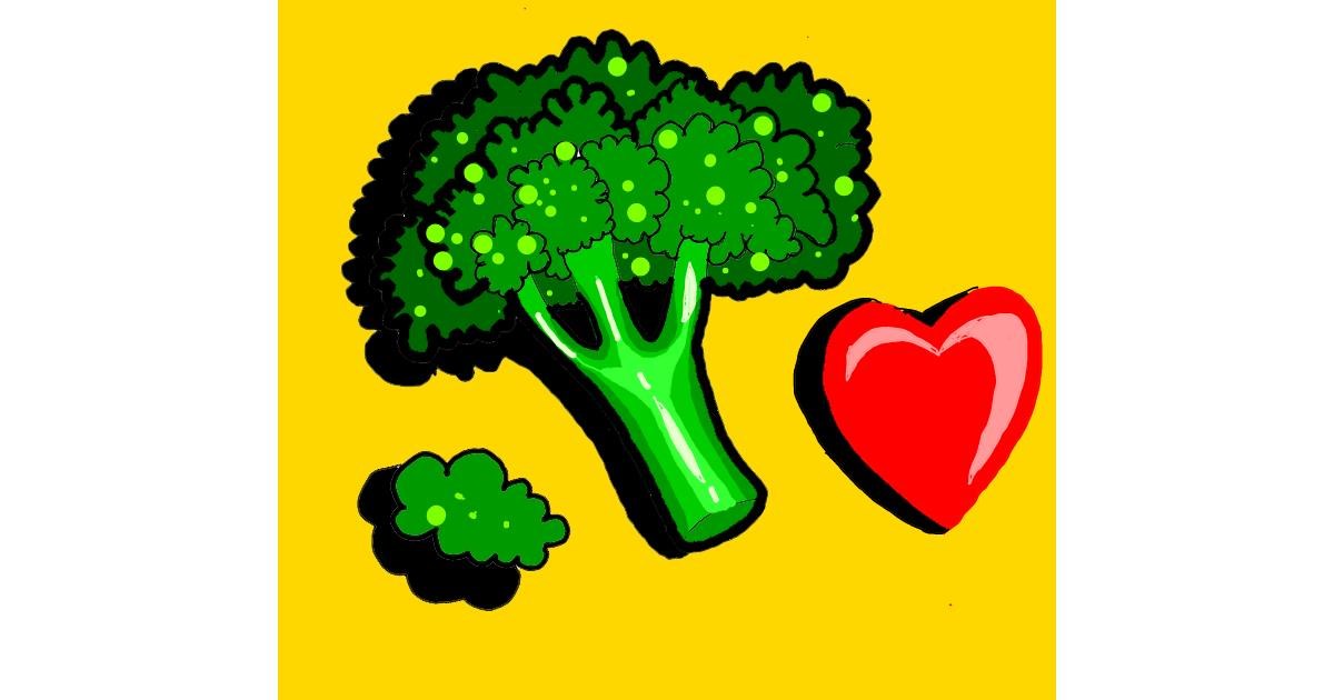 Drawing of Broccoli by Loves