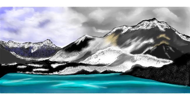 Drawing of Mountain by Chaching