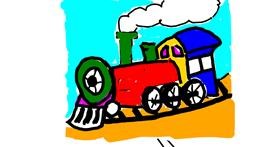Drawing of Train by Kamie