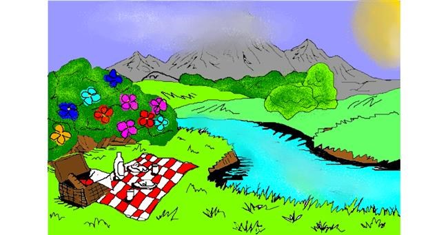 Drawing of Picnic by ayla