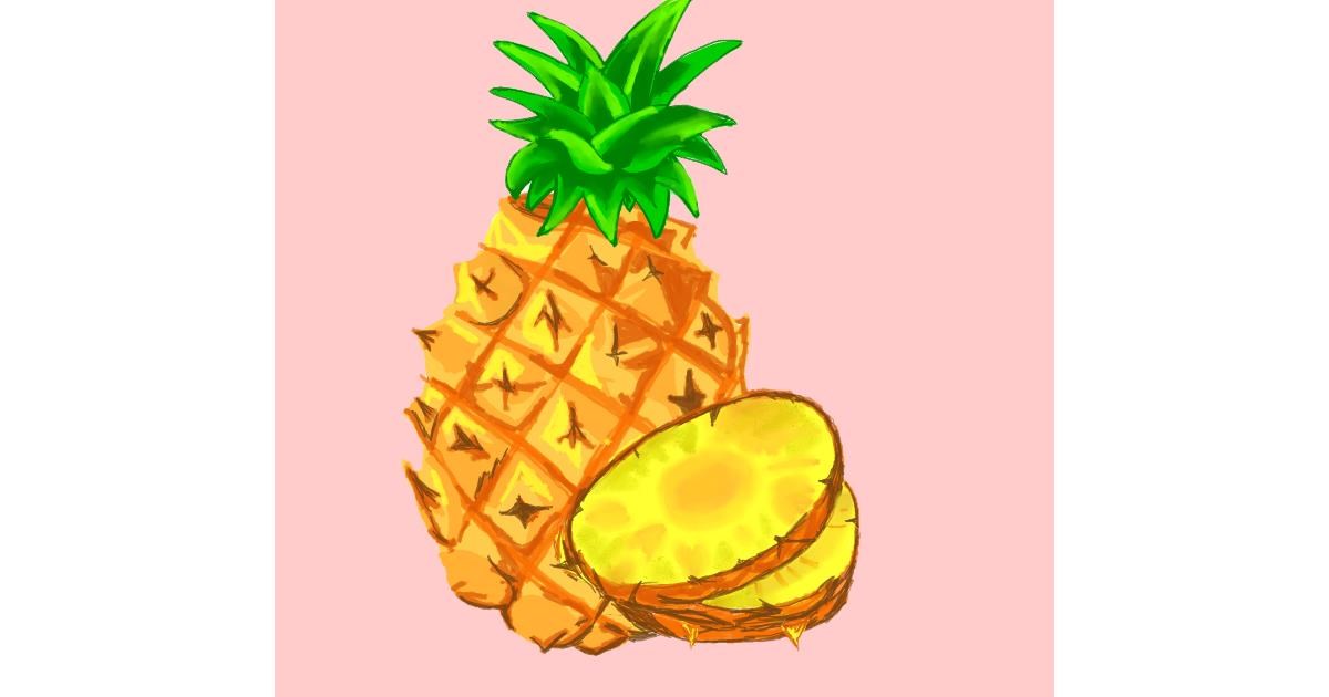 Drawing of Pineapple by Gatiux Guido