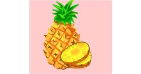 Drawing of Pineapple by Gatiux Guido