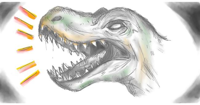 T-Rex Dinosaurier-Zeichnung von You
