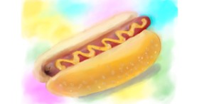 Drawing of Hotdog by Debidolittle