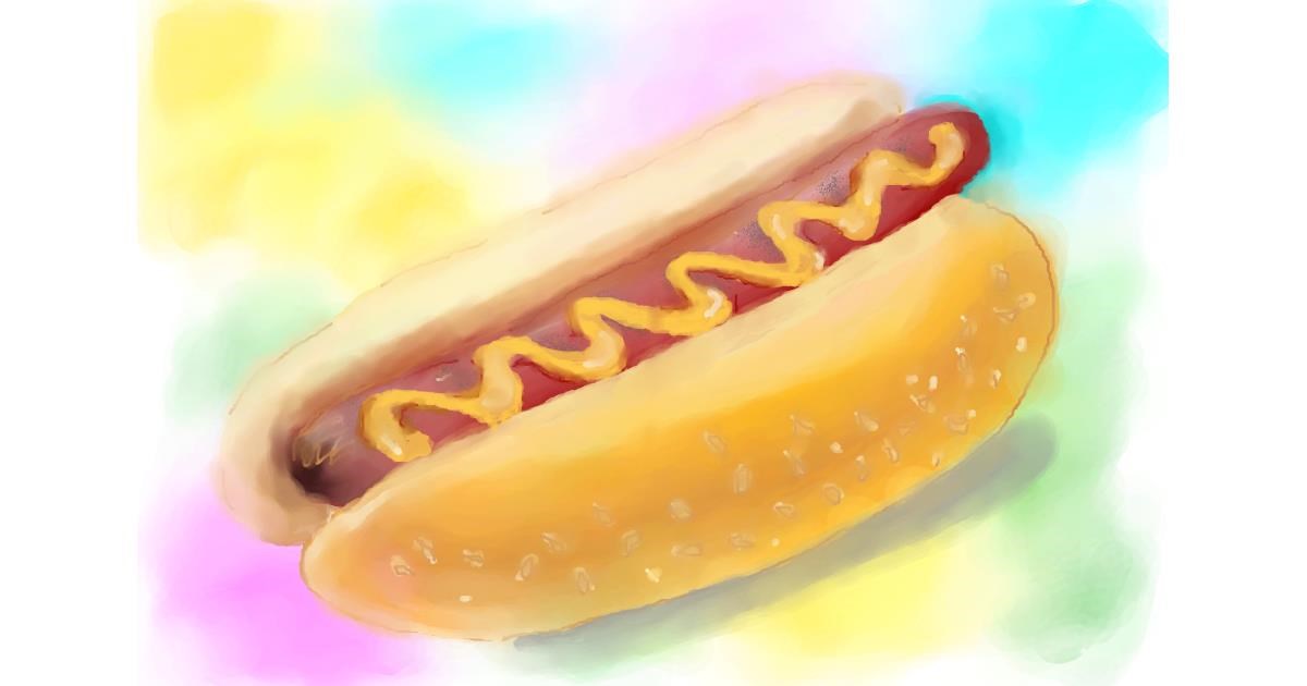 Drawing of Hotdog by Debidolittle