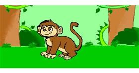 Drawing of Monkey by spark