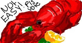 Drawing of Lobster by ;kthkth