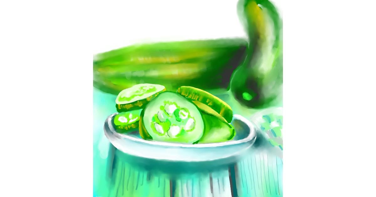 Drawing of Cucumber by Vinci