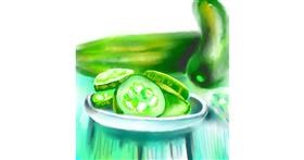 Drawing of Cucumber by Vinci