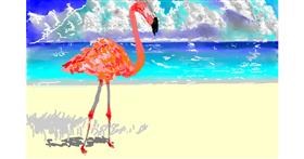 Drawing of Flamingo by teidolo