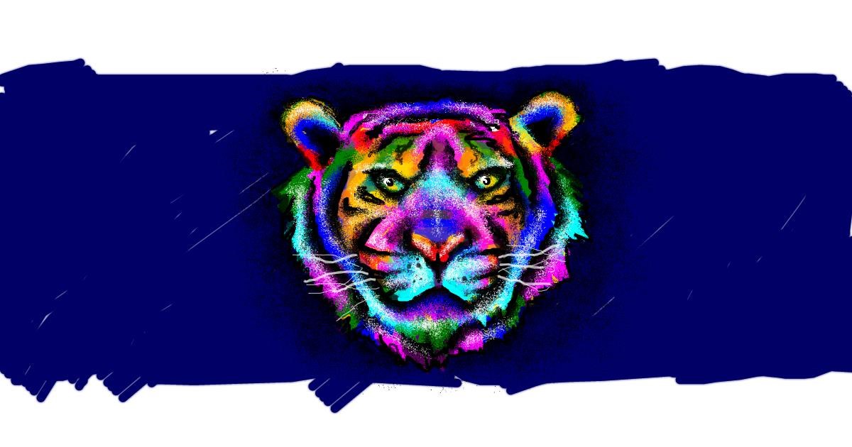 Drawing of Tiger by I am Period