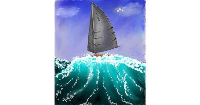 Drawing of Sailboat by Andromeda