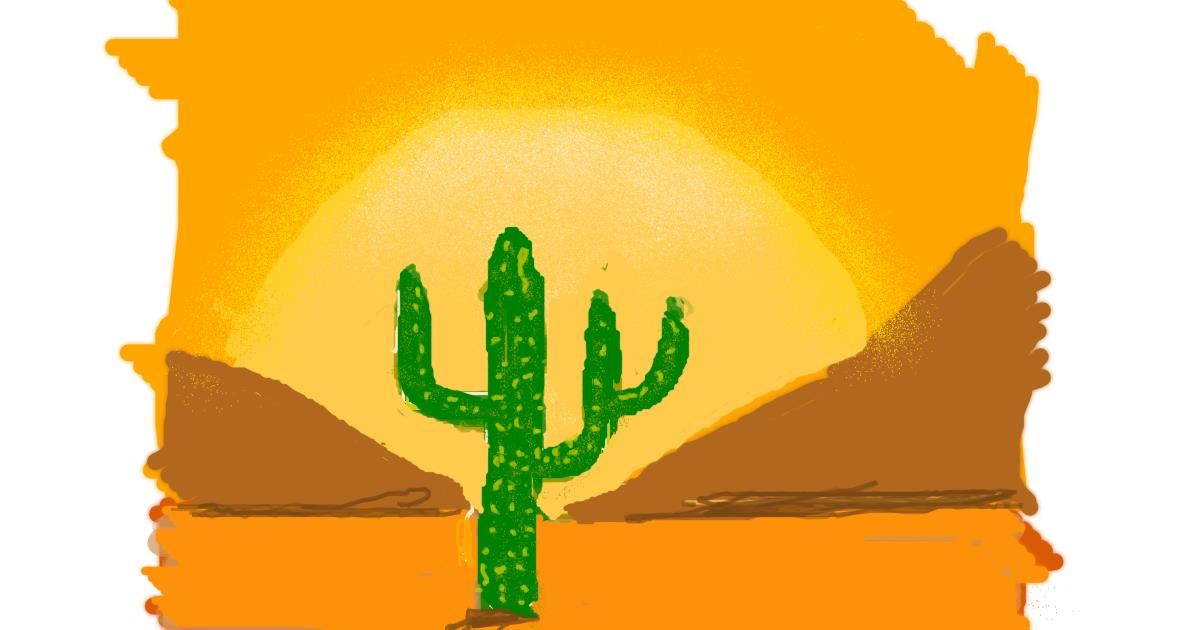 Drawing of Cactus by Anonymous