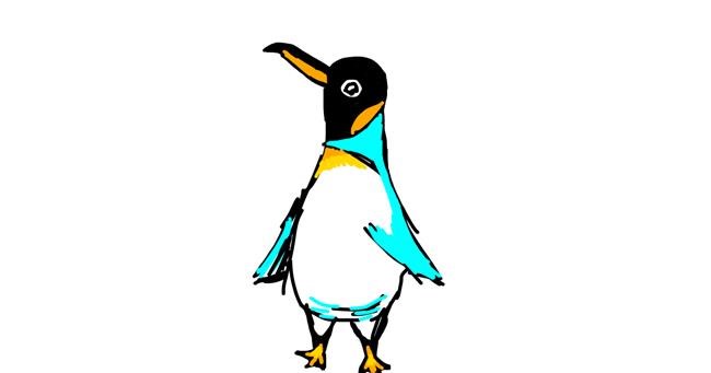 Drawing of Penguin by Blooby
