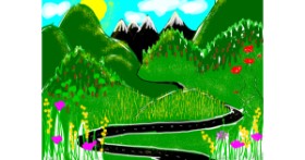 Drawing of Mountain by Lolo