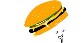 Drawing of Burger by Anonymous