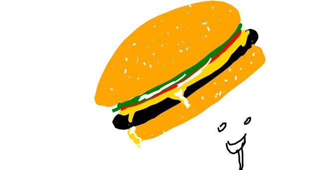 Drawing of Burger by Anonymous