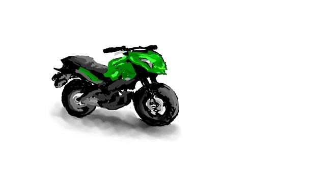 Drawing of Motorbike by Clexa