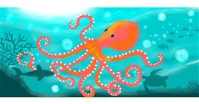 Drawing of Octopus by Debidolittle