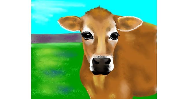 Drawing of Cow by Cec