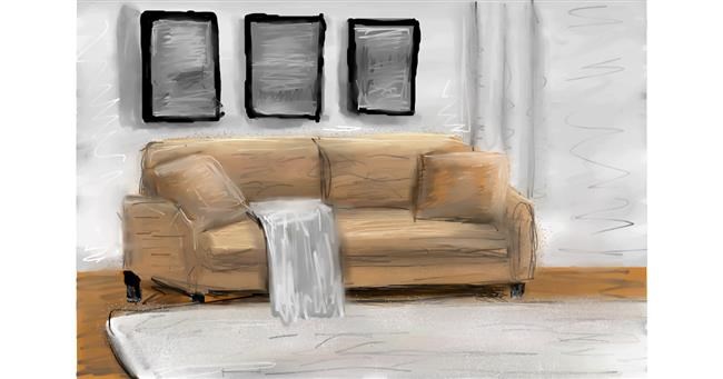 Drawing of Couch by Mia