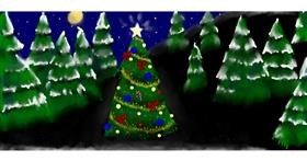 Drawing of Christmas tree by Mar