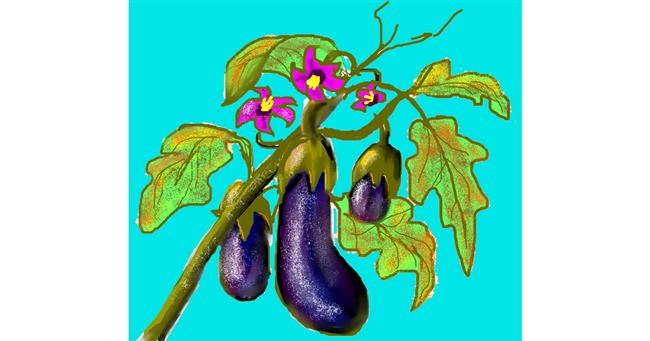 Drawing of Eggplant by Dexl