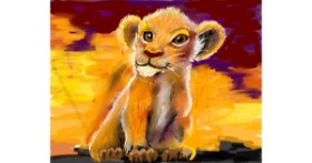 Drawing of Simba (Lion King) by SAM AKA MARGARET 🙄