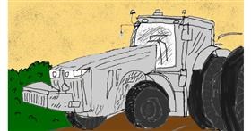Drawing of Tractor by loser eerawn