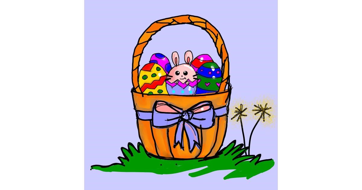 Drawing of Easter egg by Fazila