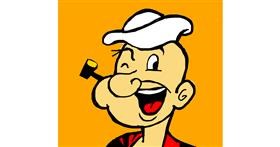 Drawing of Popeye by Scott