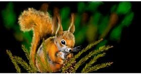 Drawing of Squirrel by Eclat de Lune