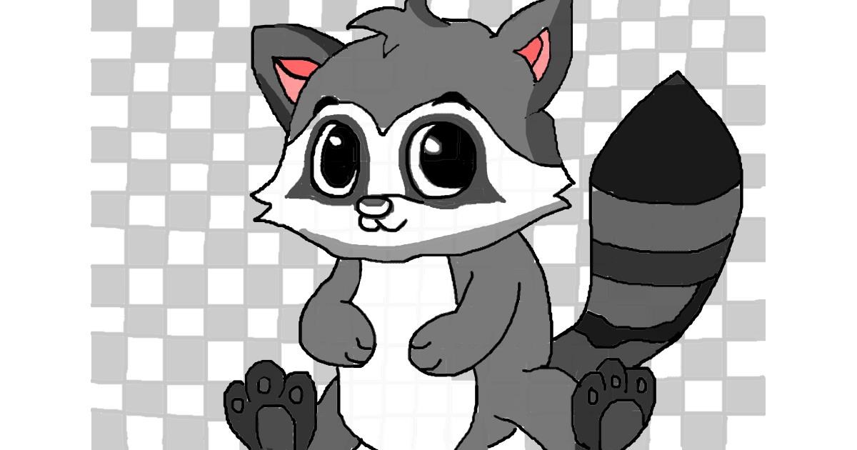 Drawing of Raccoon by InessaC