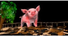 Drawing of Pig by Eclat de Lune