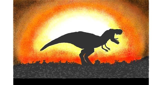 Drawing of Dinosaur by GJP