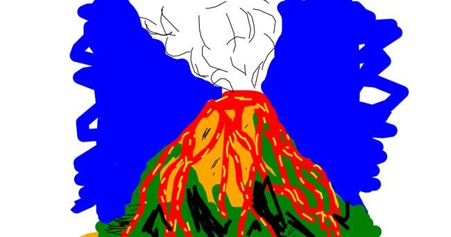 Drawing of Volcano by shilah