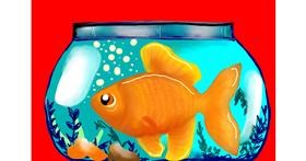 Drawing of Goldfish by zeenmachine