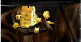 Drawing of Cheese by Mia