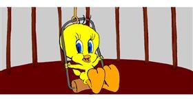 Drawing of Tweety Bird by Kim