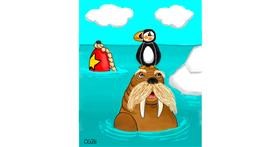 Drawing of Walrus by GreyhoundMama