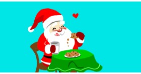 Drawing of Santa Claus by Kim