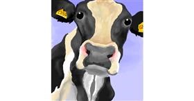 Drawing of Cow by GreyhoundMama