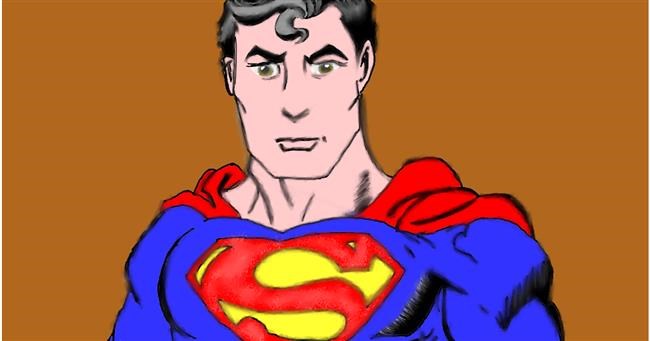 Drawing of Superman by InessA