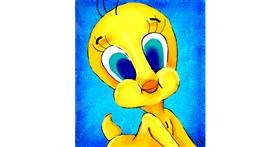 Drawing of Tweety Bird by 🌌Mom💕E🌌