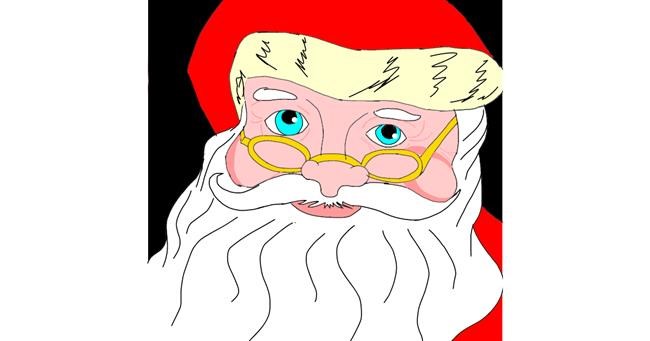 Drawing of Santa Claus by Hunter